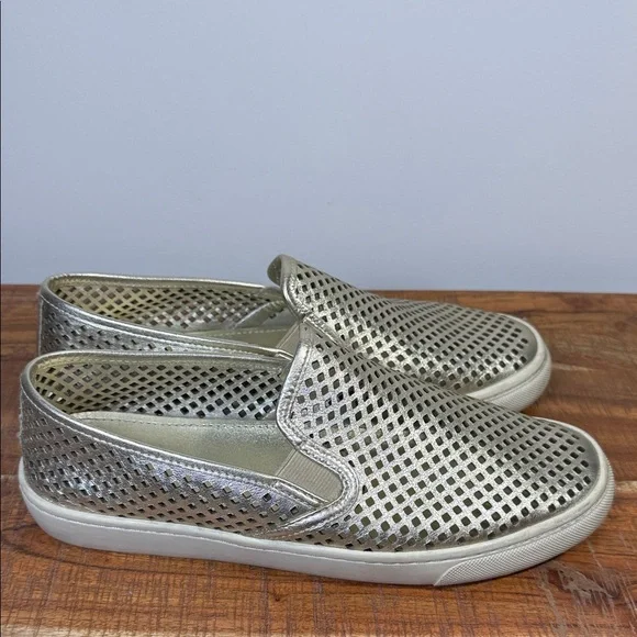Tory Burch Metallic Gold Perforated Slip-Ons, Women’s 8.5 - Picture 2 of 5